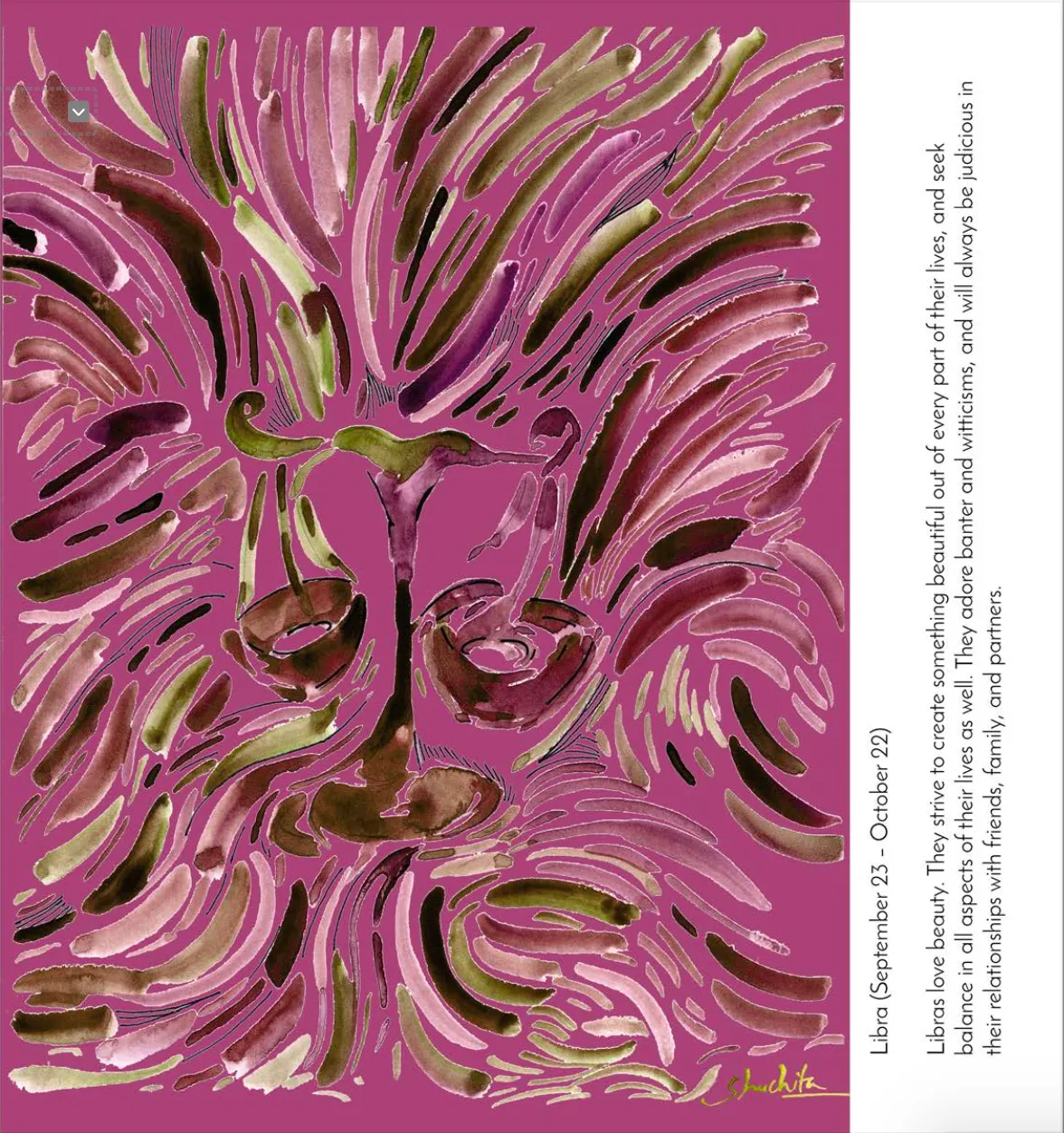 Libra Gift Box / Zodiac Themed Pure Silk POCKET SQUARE