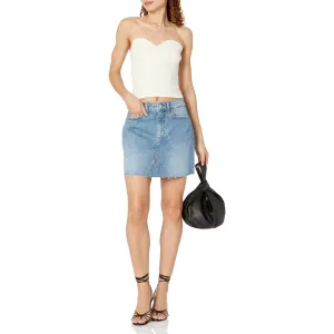 Light Blue Mini Denim Skirt