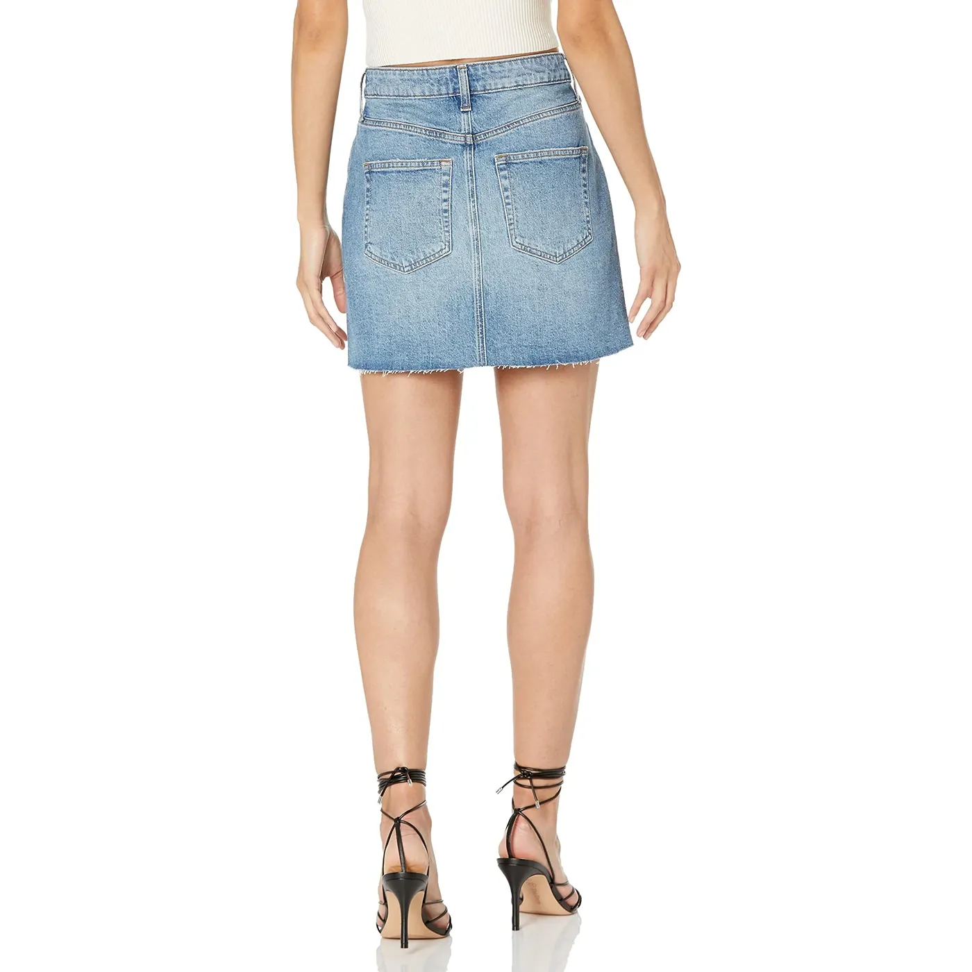 Light Blue Mini Denim Skirt