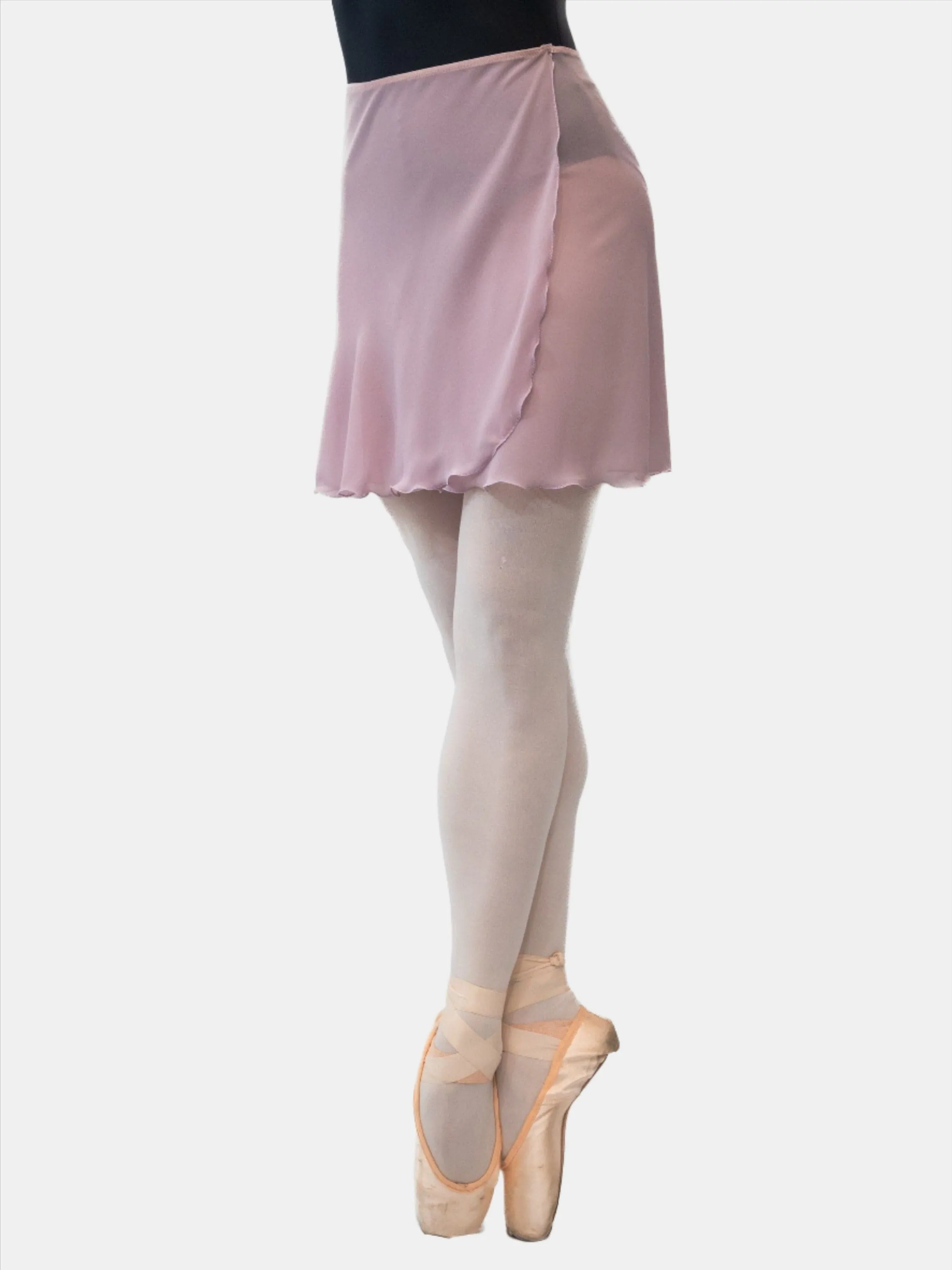 Light Mauve Wrap Short Dance Skirt MP345