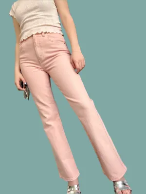 Soho High Rise Ankle Flare - Rosewater Eco Friendly Dye Process