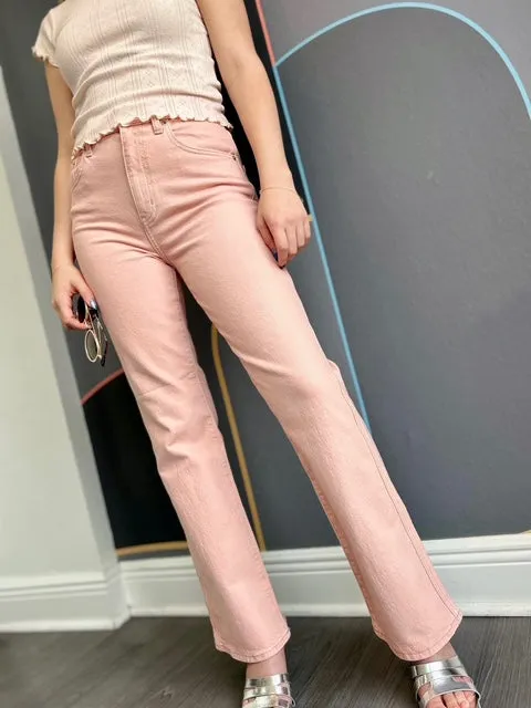 Soho High Rise Ankle Flare - Rosewater High Stretch Fit