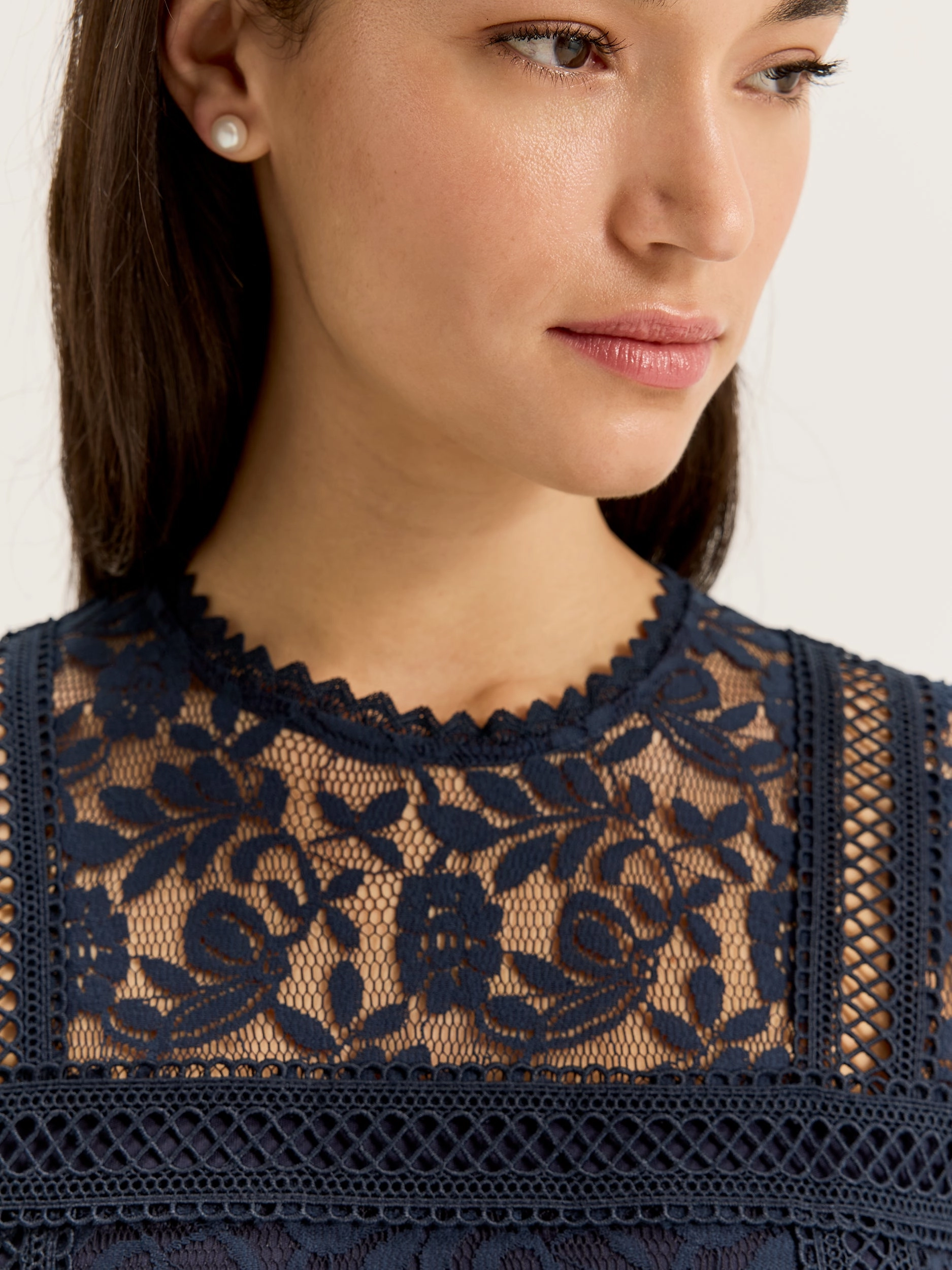 Lacie Dress Fall Tone Gemstone-Detail