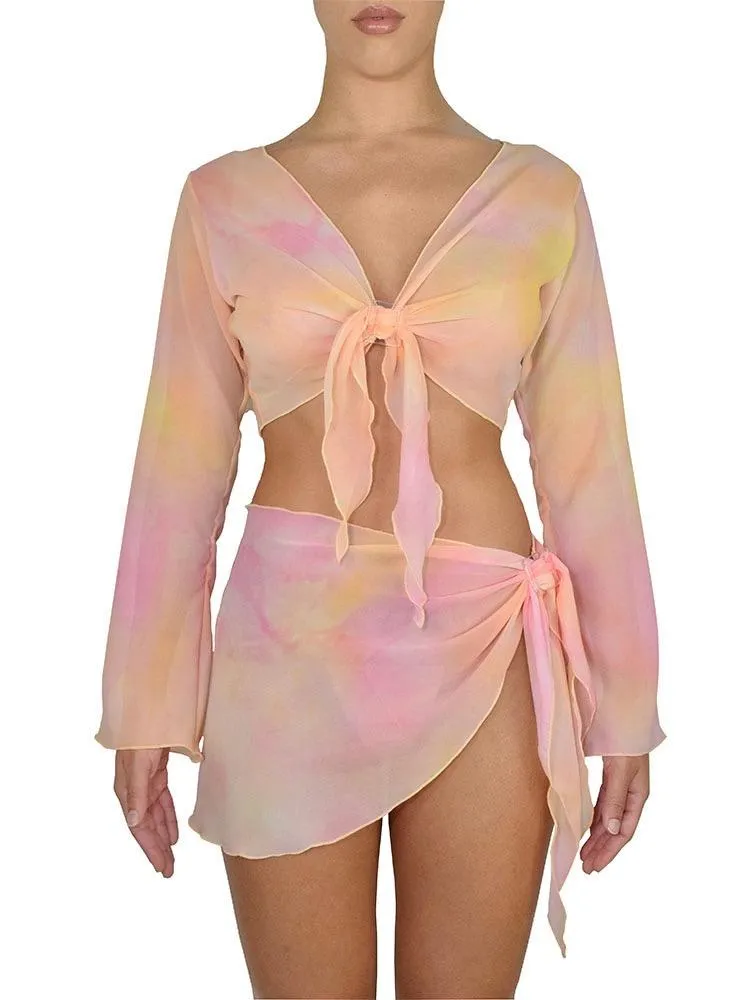 MeshPanelIntegration LOLA CHIFFON BLOUSE | STARBURST