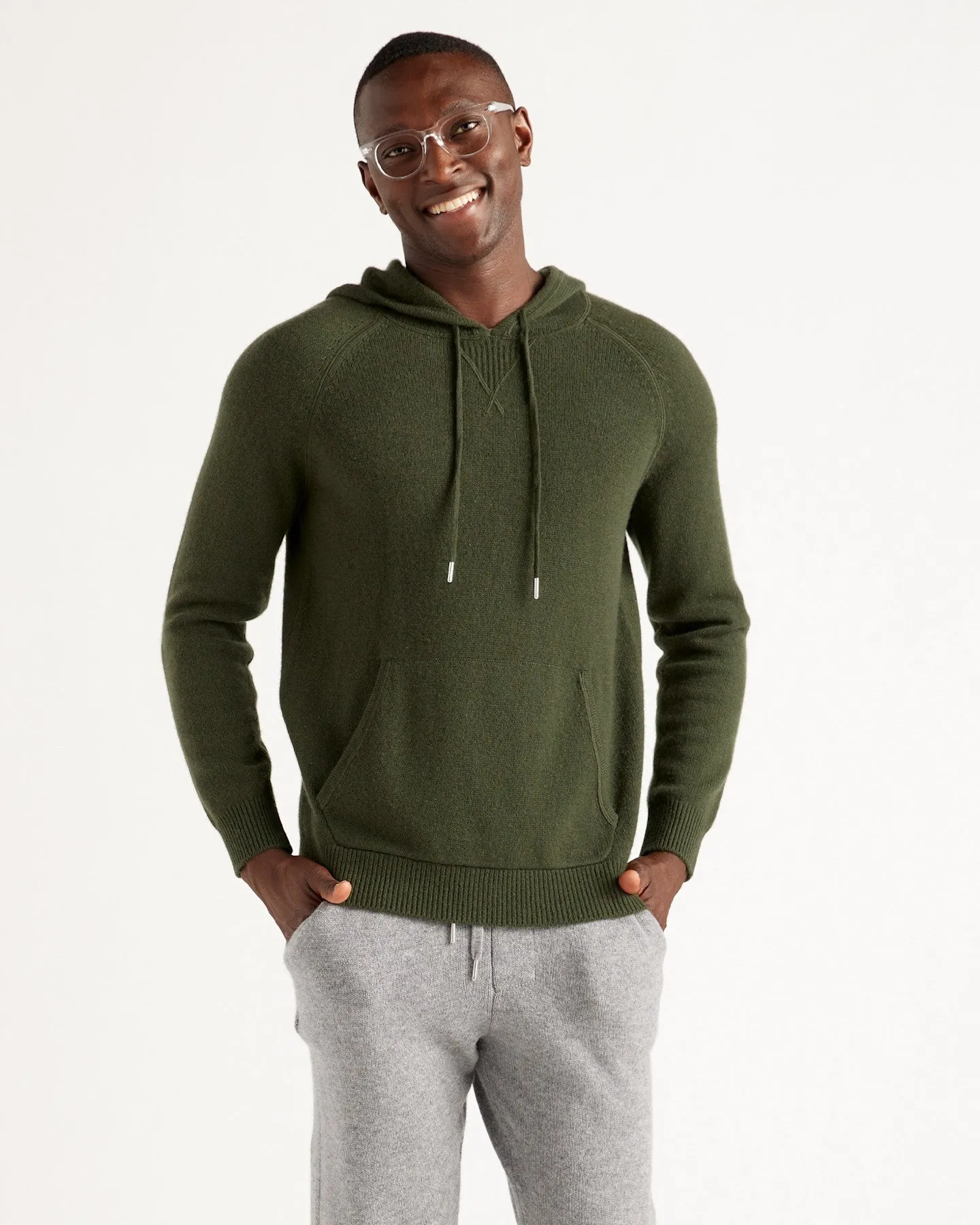 Lightweight Mongolian Cashmere Pullover Hoodie