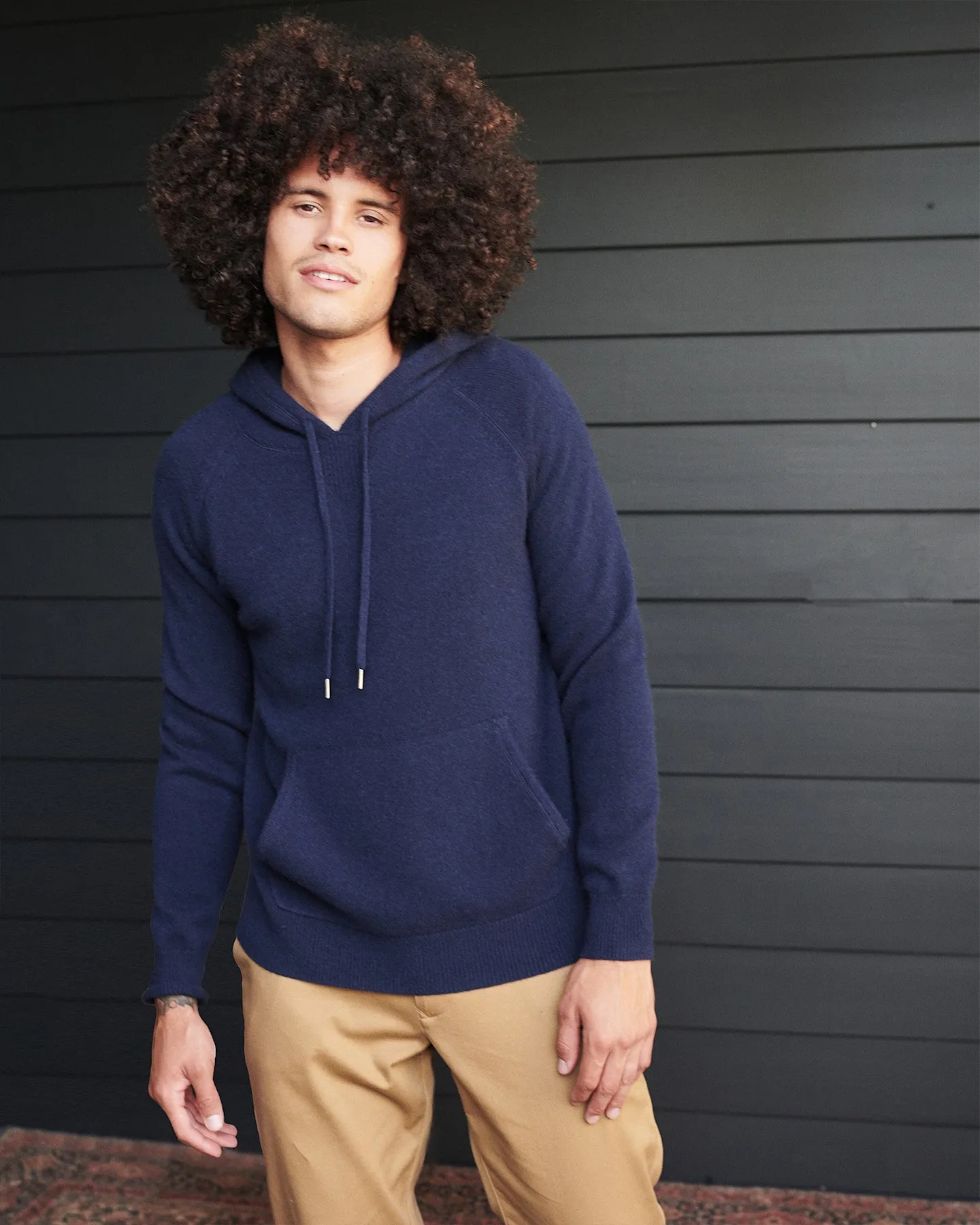 Lightweight Mongolian Cashmere Pullover Hoodie