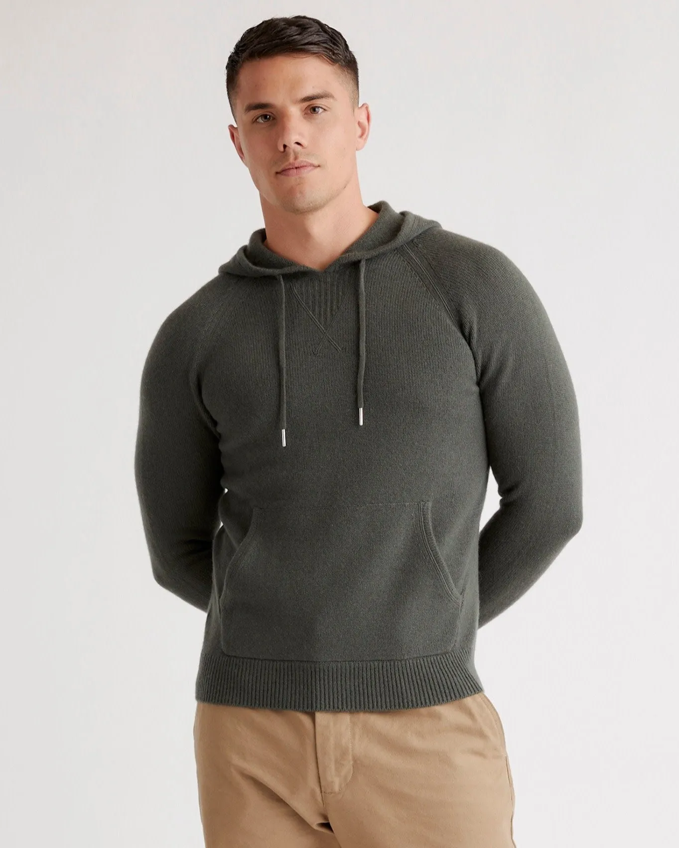 Lightweight Mongolian Cashmere Pullover Hoodie