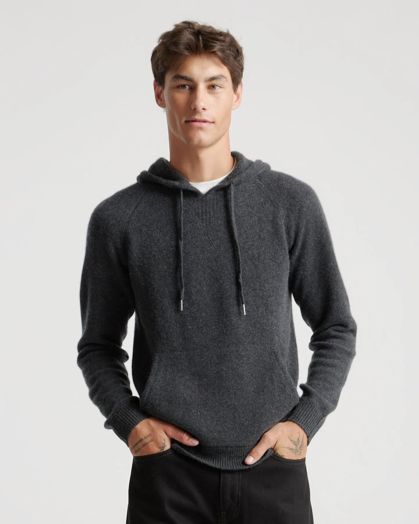 Lightweight Mongolian Cashmere Pullover Hoodie