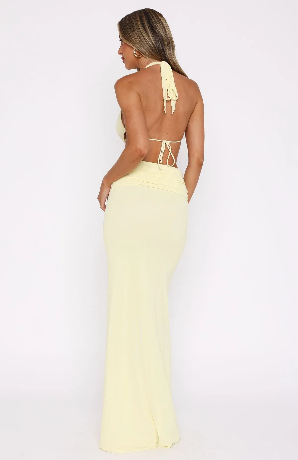 Soft Cotton Everybody's Watching Maxi Dress Lemon