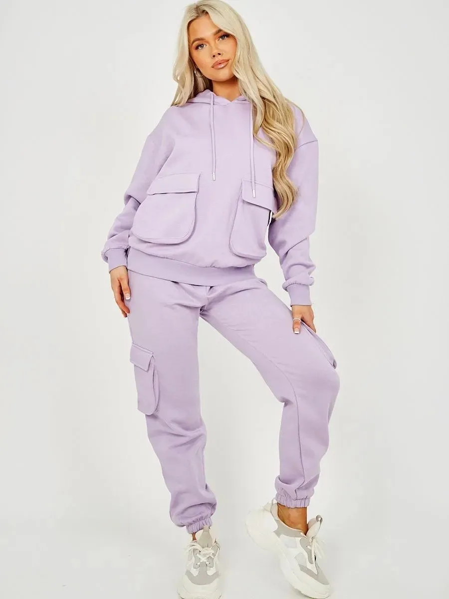 Lilac Utility Pocket Hoodie & Jogger Co-Ord Set