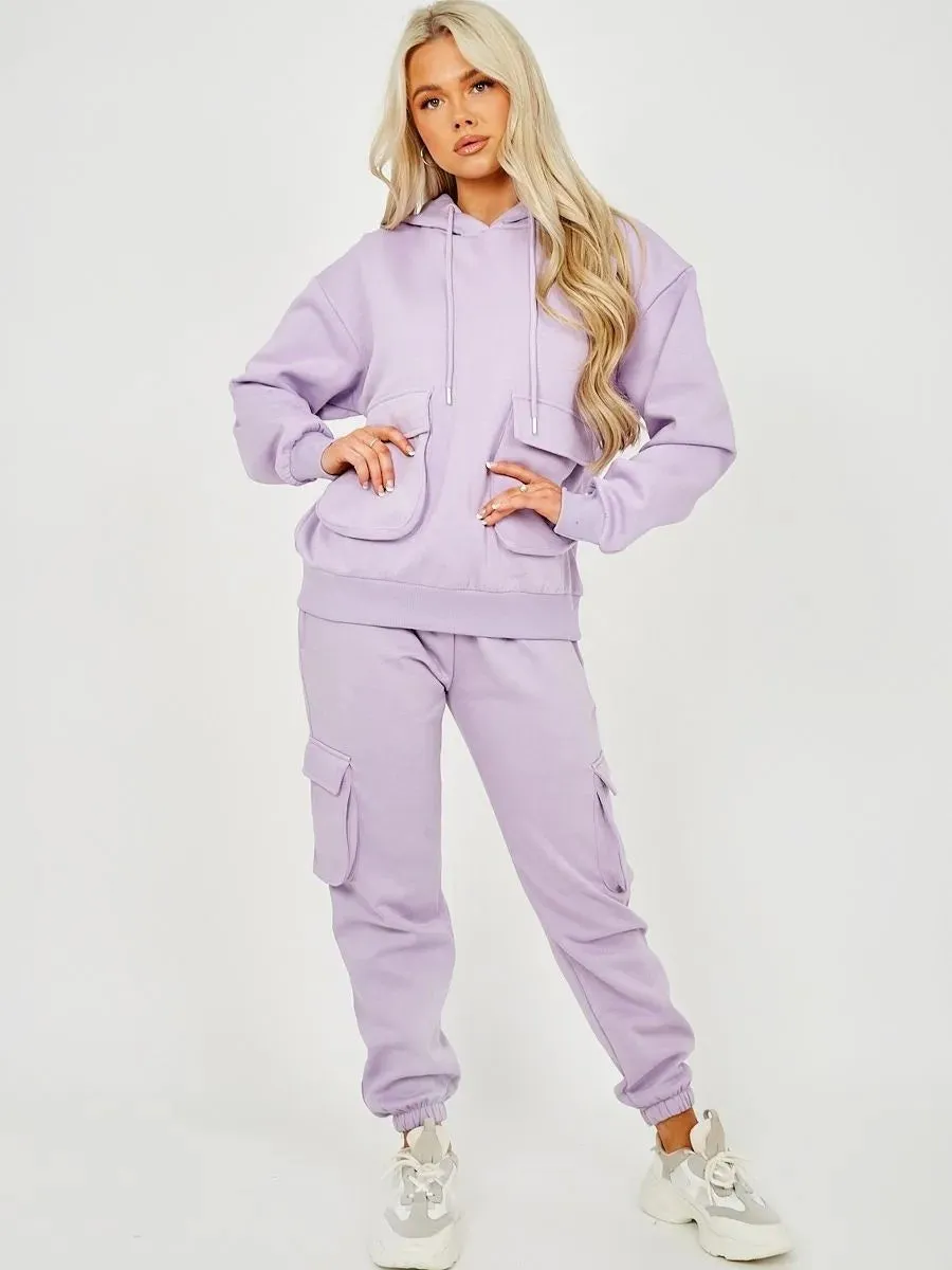 Lilac Utility Pocket Hoodie & Jogger Co-Ord Set