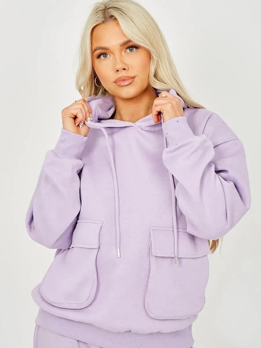 Lilac Utility Pocket Hoodie & Jogger Co-Ord Set