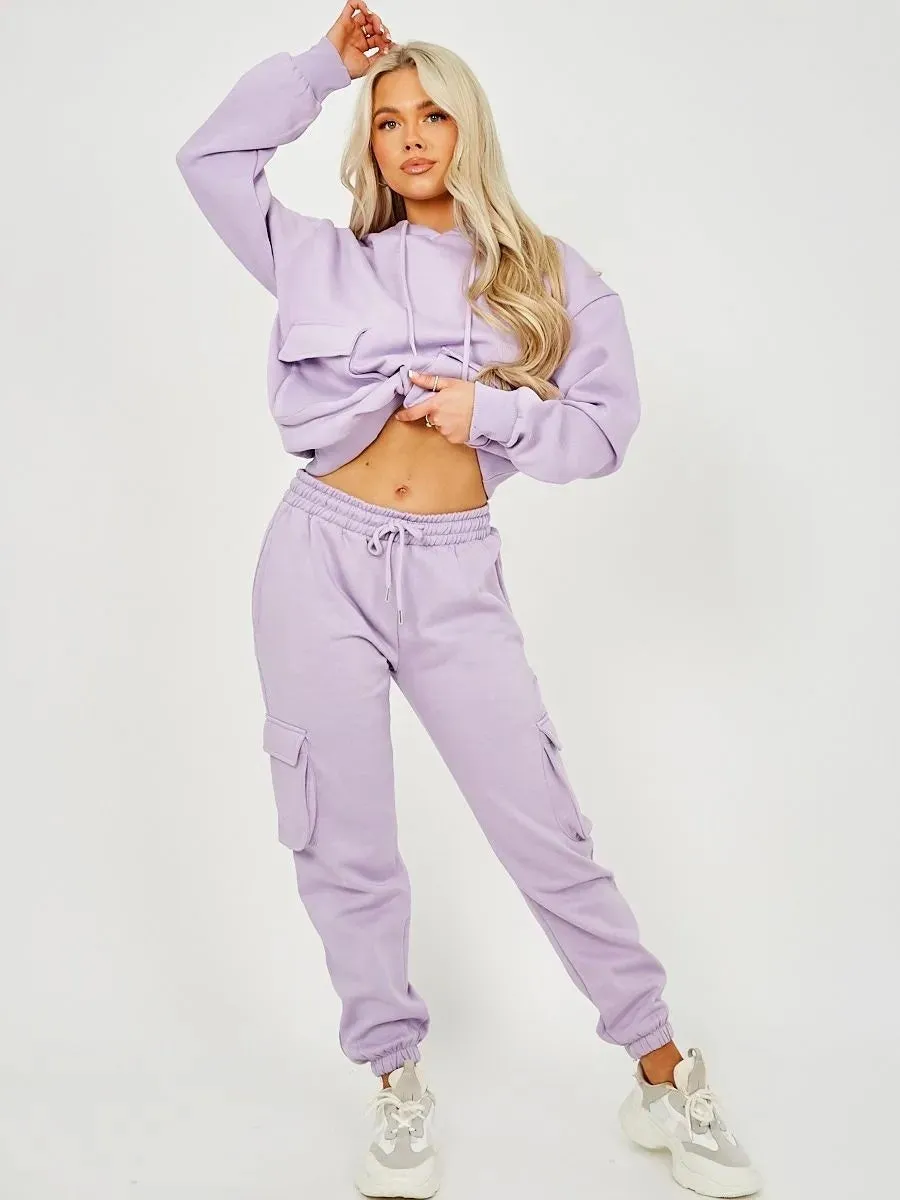 Lilac Utility Pocket Hoodie & Jogger Co-Ord Set