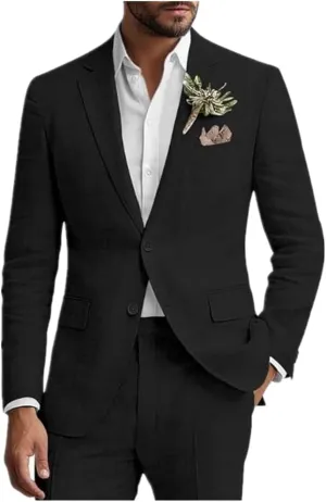 Linen Mens Suits Summer Beach Wedding Mens Tuxedo Grooms