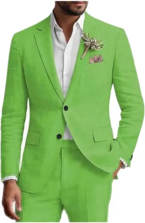 Linen Mens Suits Summer Beach Wedding Mens Tuxedo Grooms