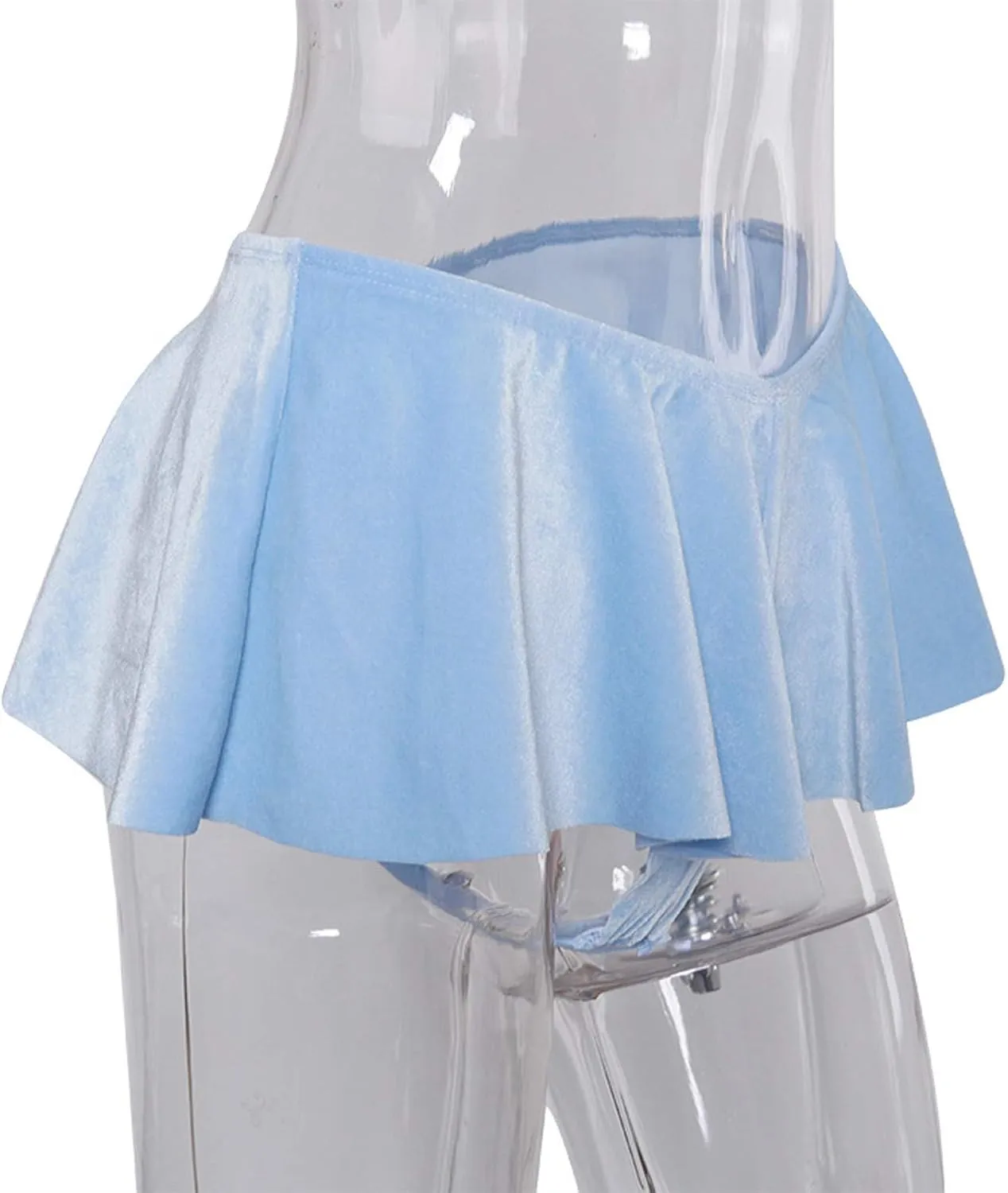 LIUguoo Women's Summer Casual Elastic Waist Short Skirt Jersey Walking Shorts Casual Ruffle Hem Short Skirt Pants