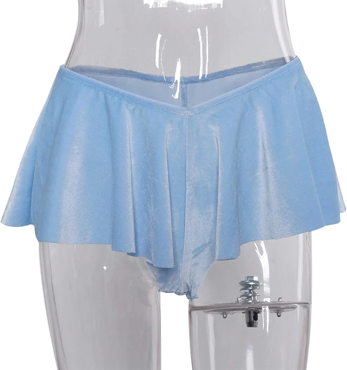 LIUguoo Women's Summer Casual Elastic Waist Short Skirt Jersey Walking Shorts Casual Ruffle Hem Short Skirt Pants