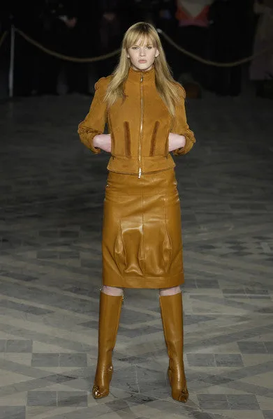 Loewe F/W 2002 Leather Skirt Suit