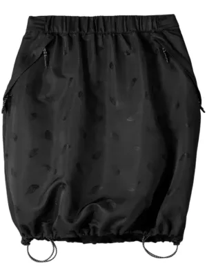 logo-jacquard skirt