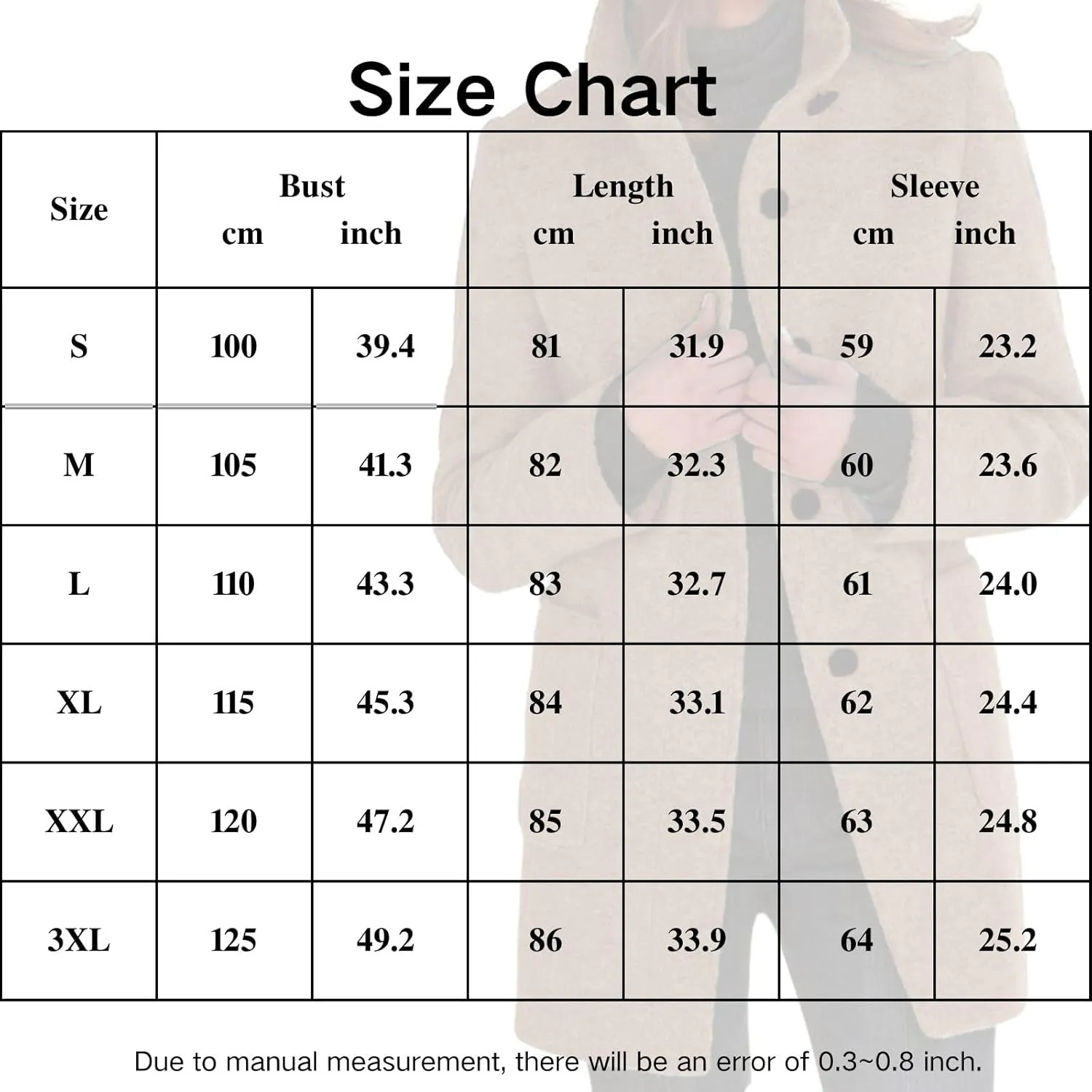 Long Pea Coats for Women 2024 Fall Winter Stand Collar Single Breasted Wool Blend Trench Coat Casual Blazer Jacket