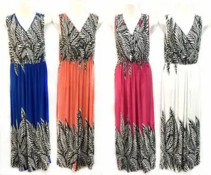 long plus size dress solid color with black white Case of 12