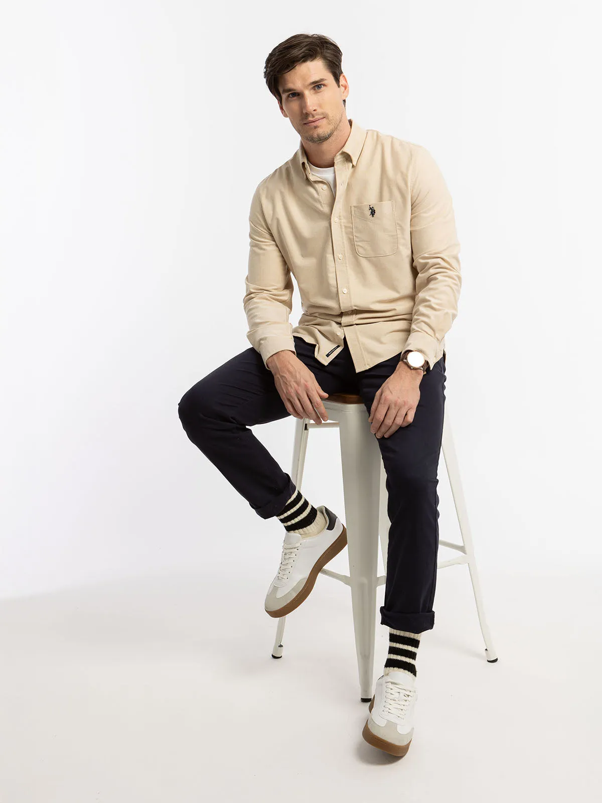 LONG SLEEVE STRETCH OXFORD SHIRTS