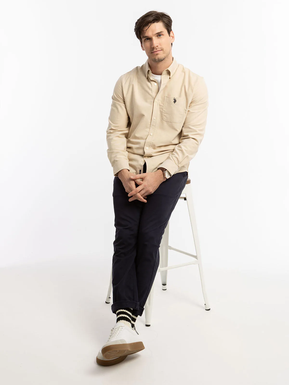LONG SLEEVE STRETCH OXFORD SHIRTS