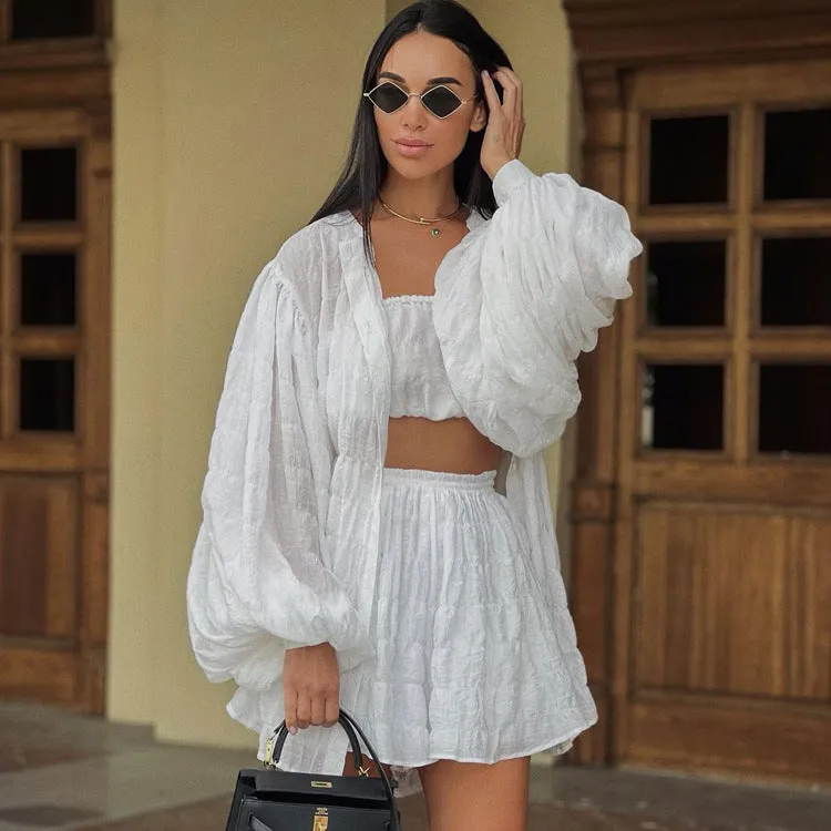 Long-Sleeved Loose Three-Piece Suit