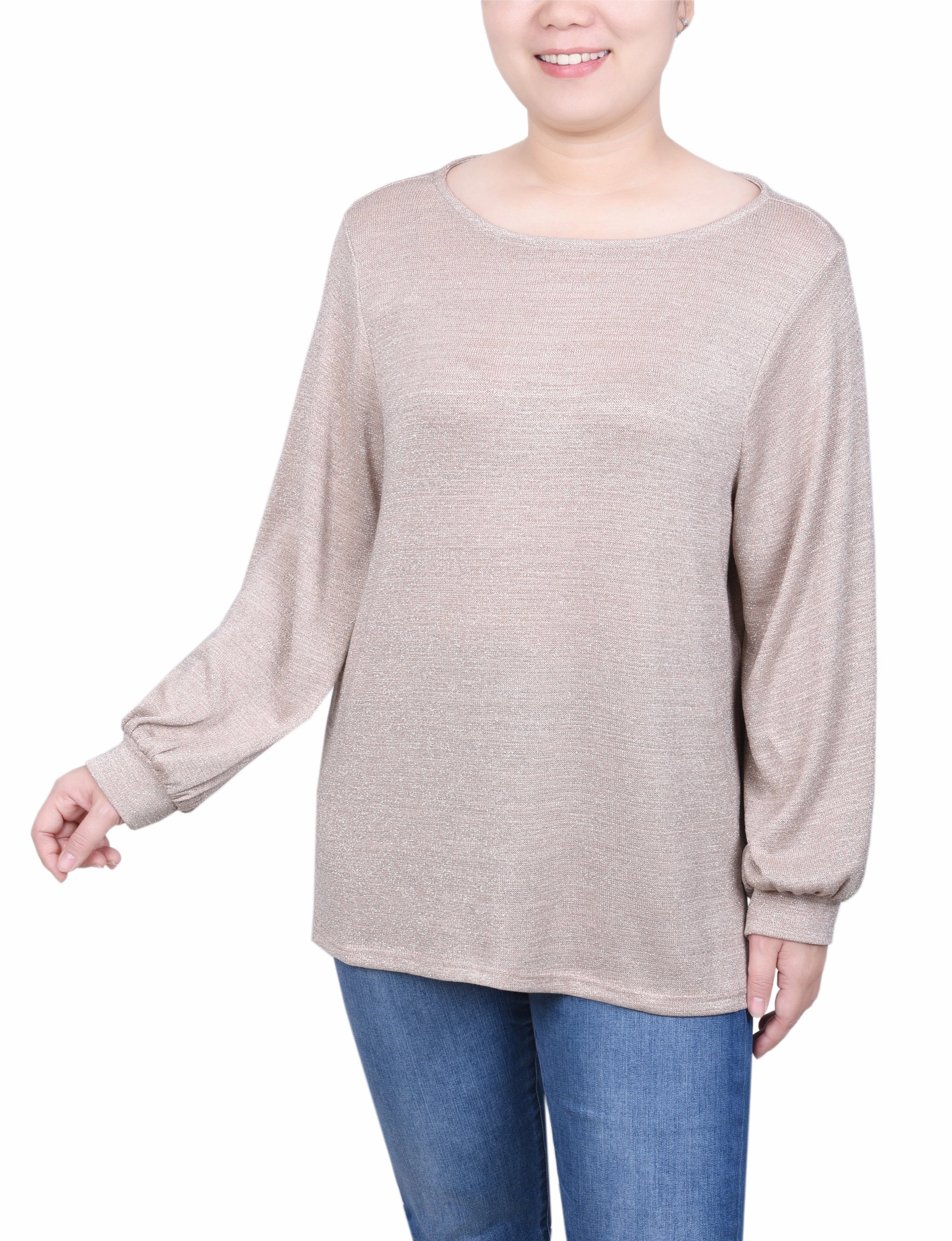 Biodegradable Fiber Composition Long Sleeve Tunic Top