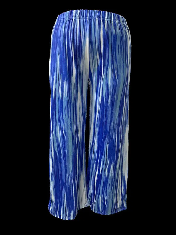 Loose Plus Size Elasticity Striped Pants Trousers