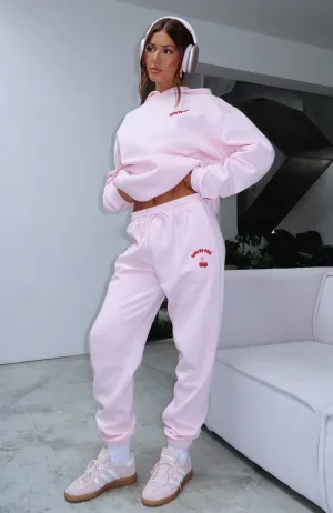 Love Me Tender Sweatpants Pink Relaxed Layer Simple Warmth