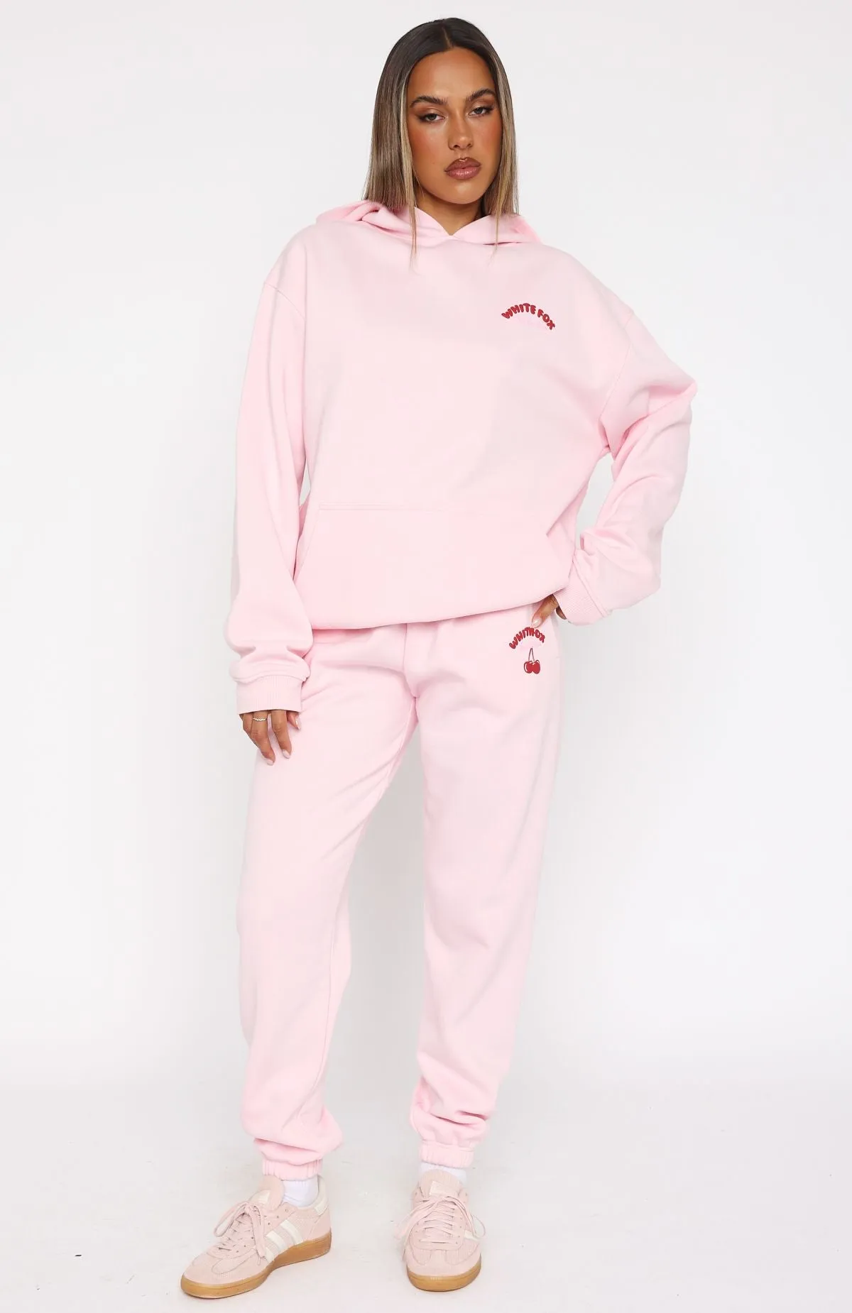 Light Cover Elastic hem Love Me Tender Sweatpants Pink