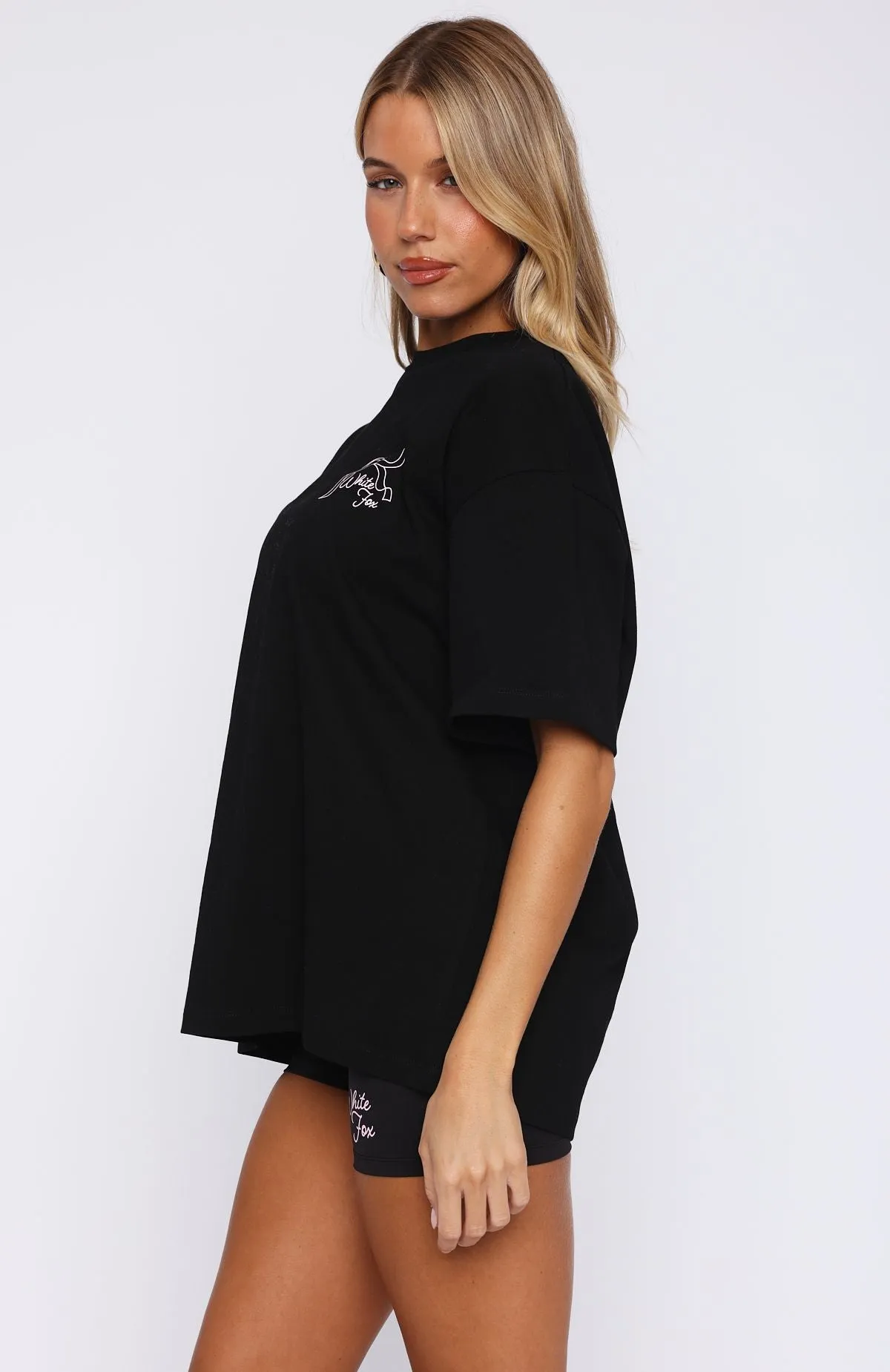 Love You Forever Oversized Tee Black High Thread Count