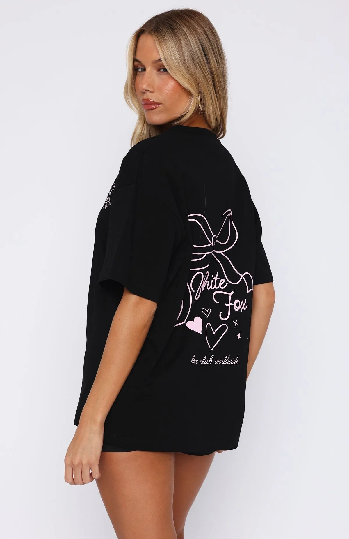 Love You Forever Oversized Tee Black Travel Ready Winter Wardrobe