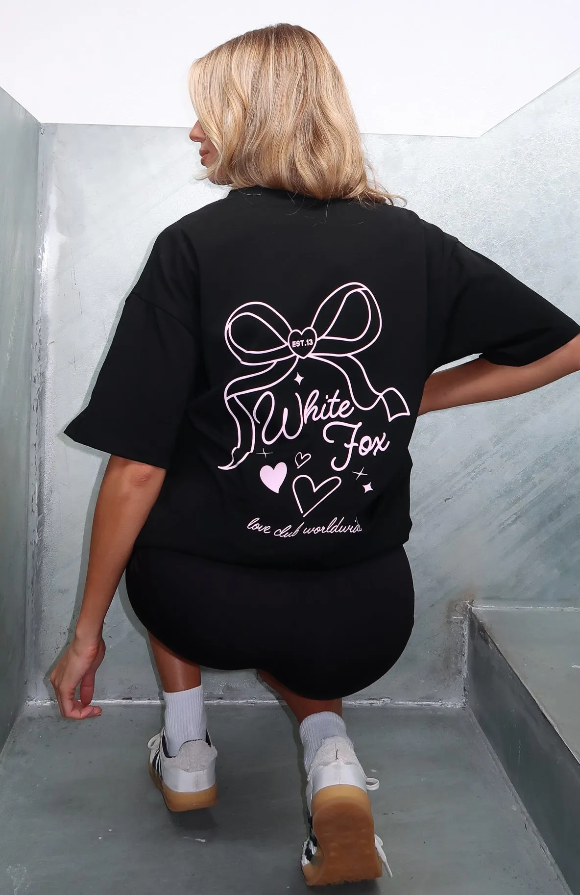 Fall Outfit Love You Forever Oversized Tee Black
