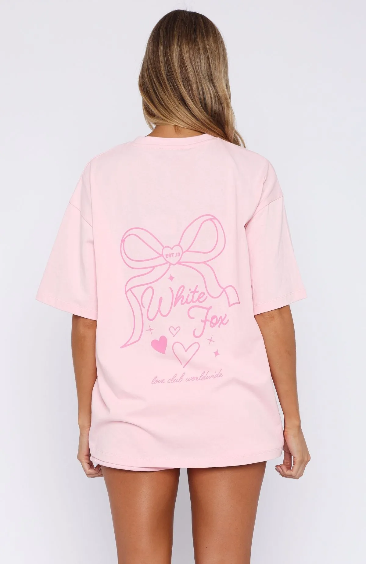 Wrinkle Resistant Finish Love You Forever Oversized Tee Pink
