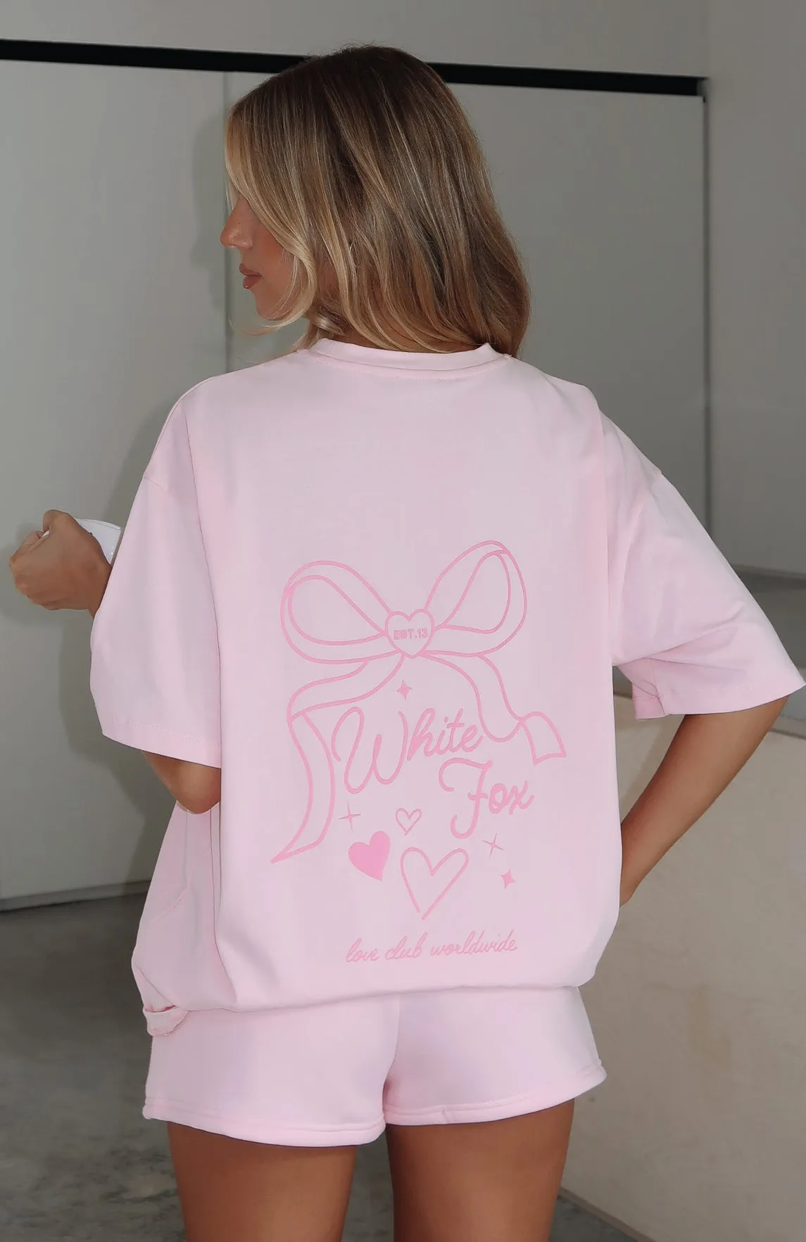 Love You Forever Oversized Tee Pink Machine washable FrictionReduced Sleeve Construction