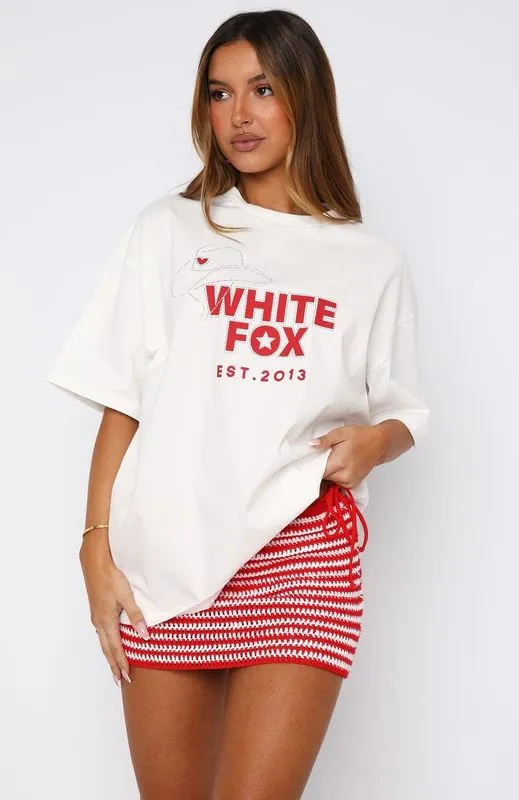 AntiPillingSurface Loving On You Oversized Tee White