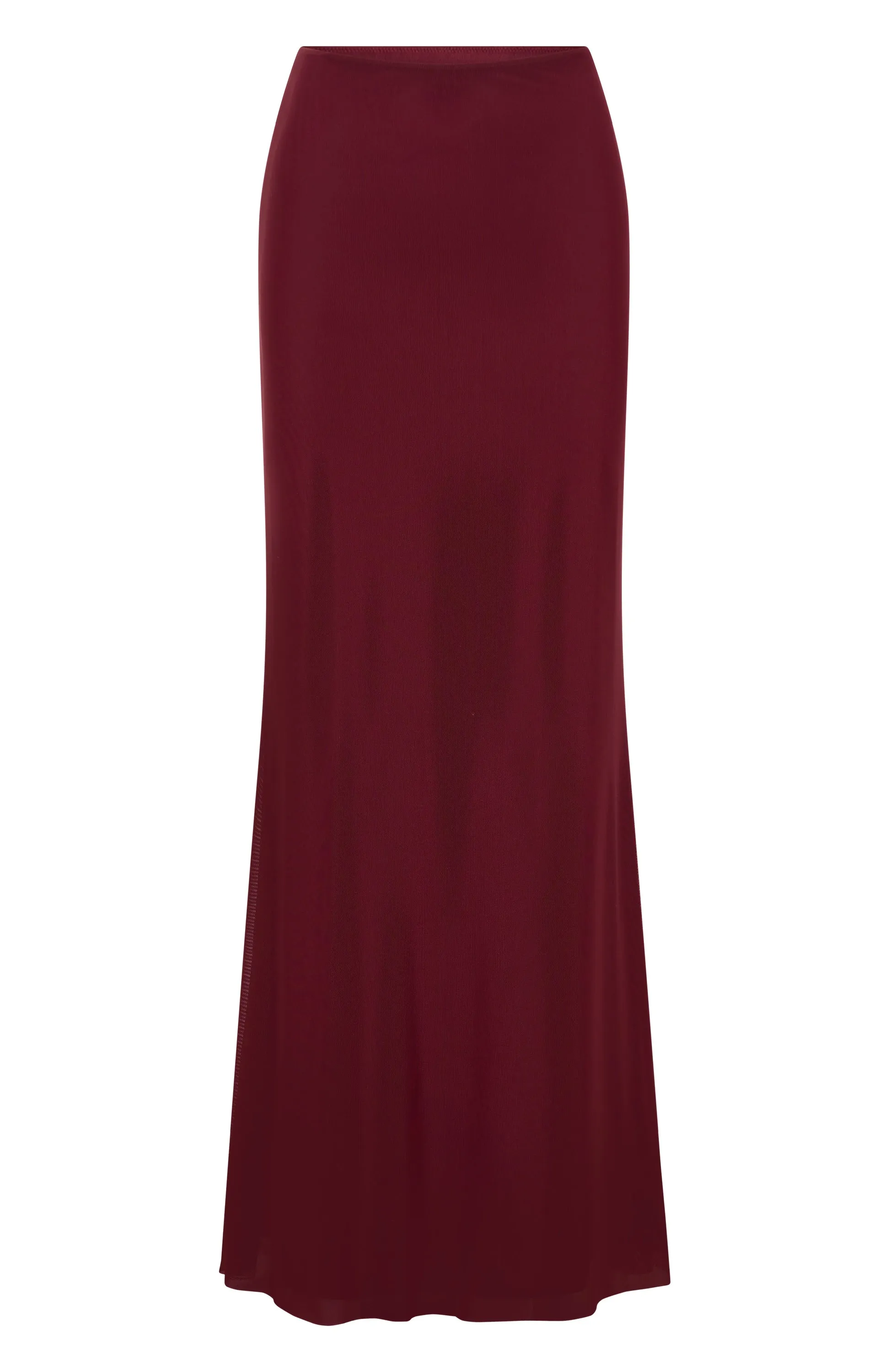 Loving You Maxi Skirt Burgundy Side Pockets button detail
