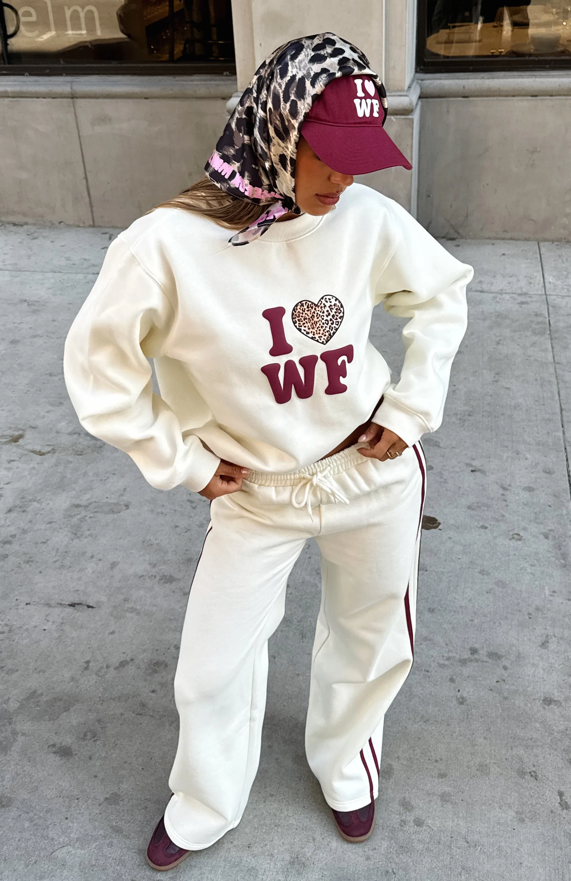 Openwork Lattice Pattern 11th Street Concrete Jungle Oversized Sweater Cake Batter