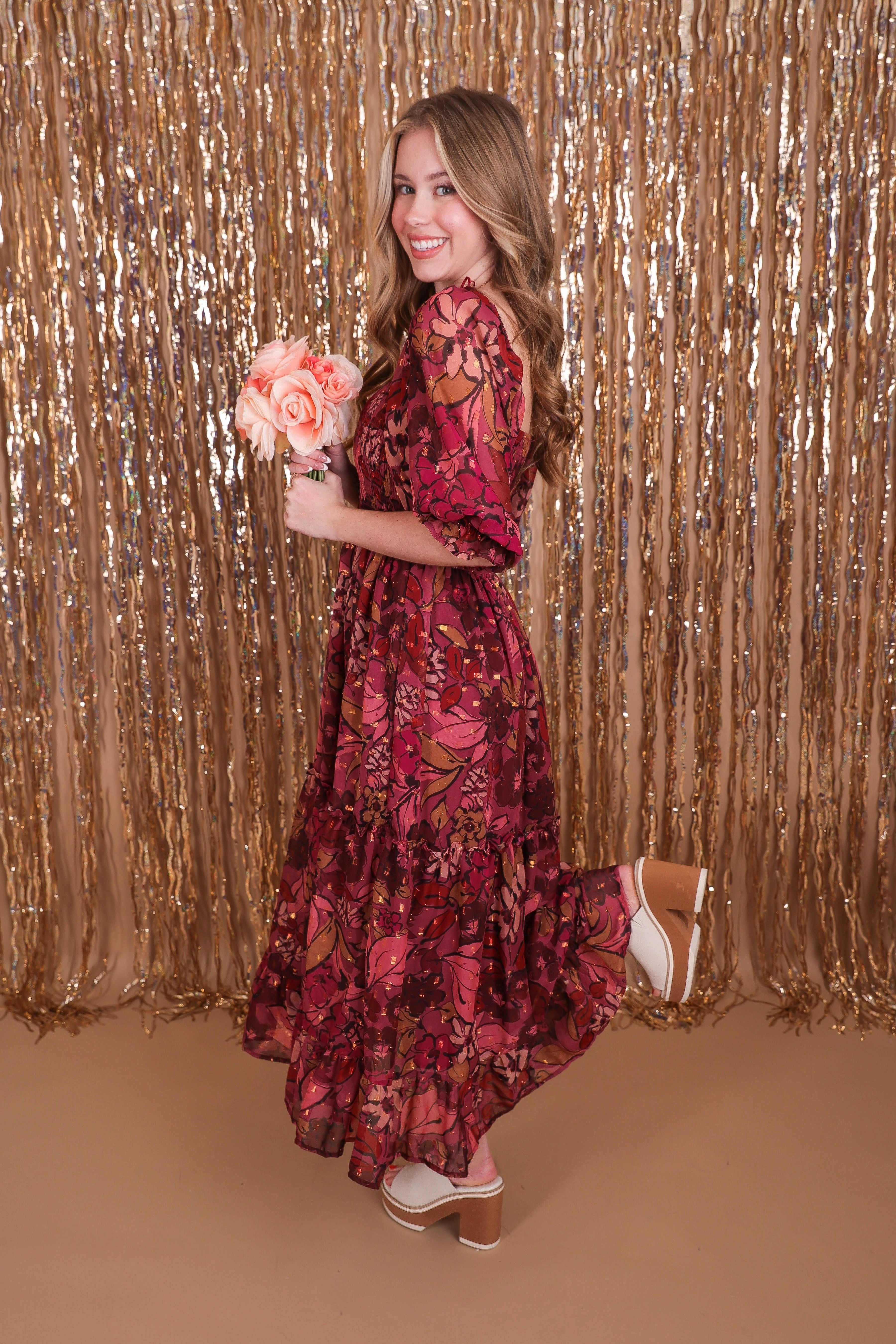 Anti Pill Finish Unstructured Fit Saying Hello To You Midi Dress