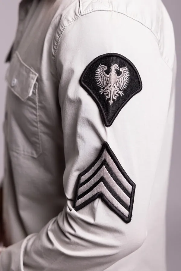 Lt Grey Full Sleeves Solid Shirt