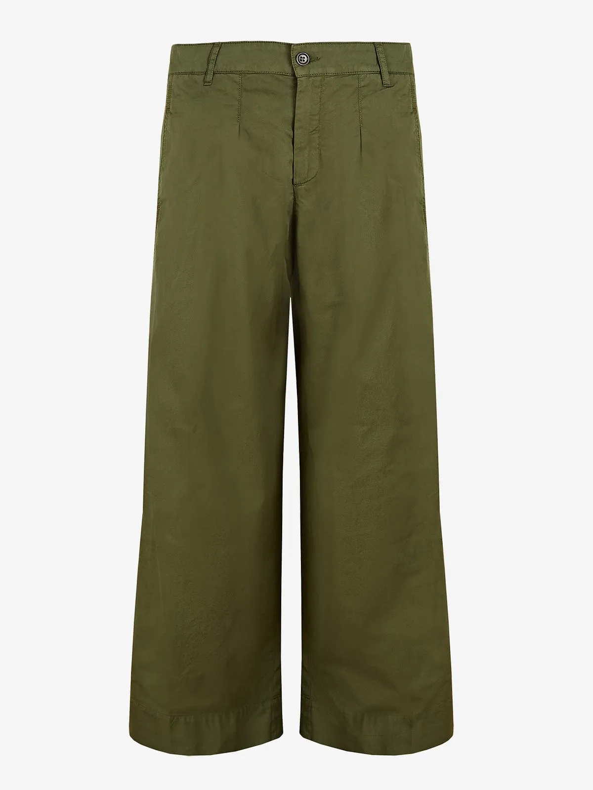 Luca Wide Trouser- Dark Khaki