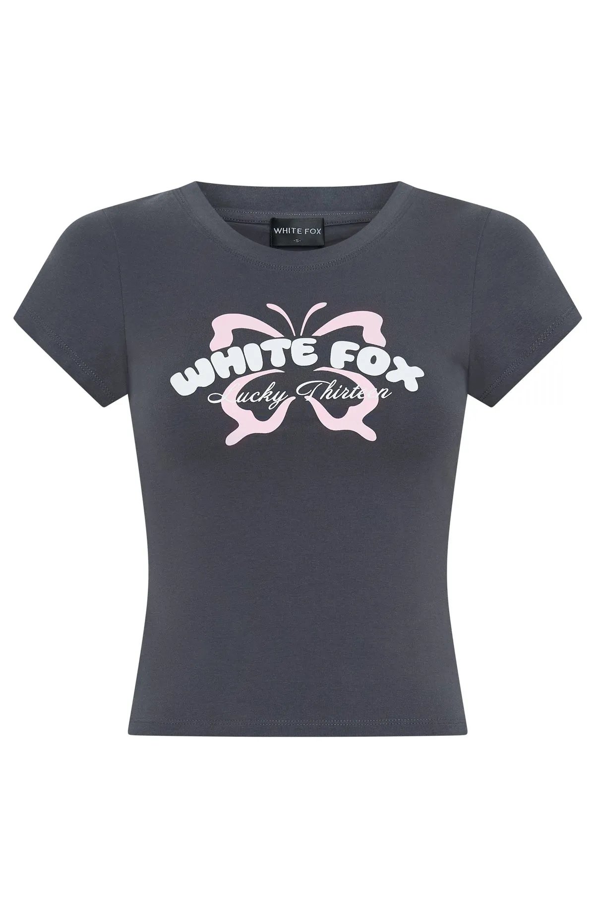 Lucky Thirteen Audrina Baby Tee Volcanic Breathable Openwork Knit Cozy Loopback Fabric