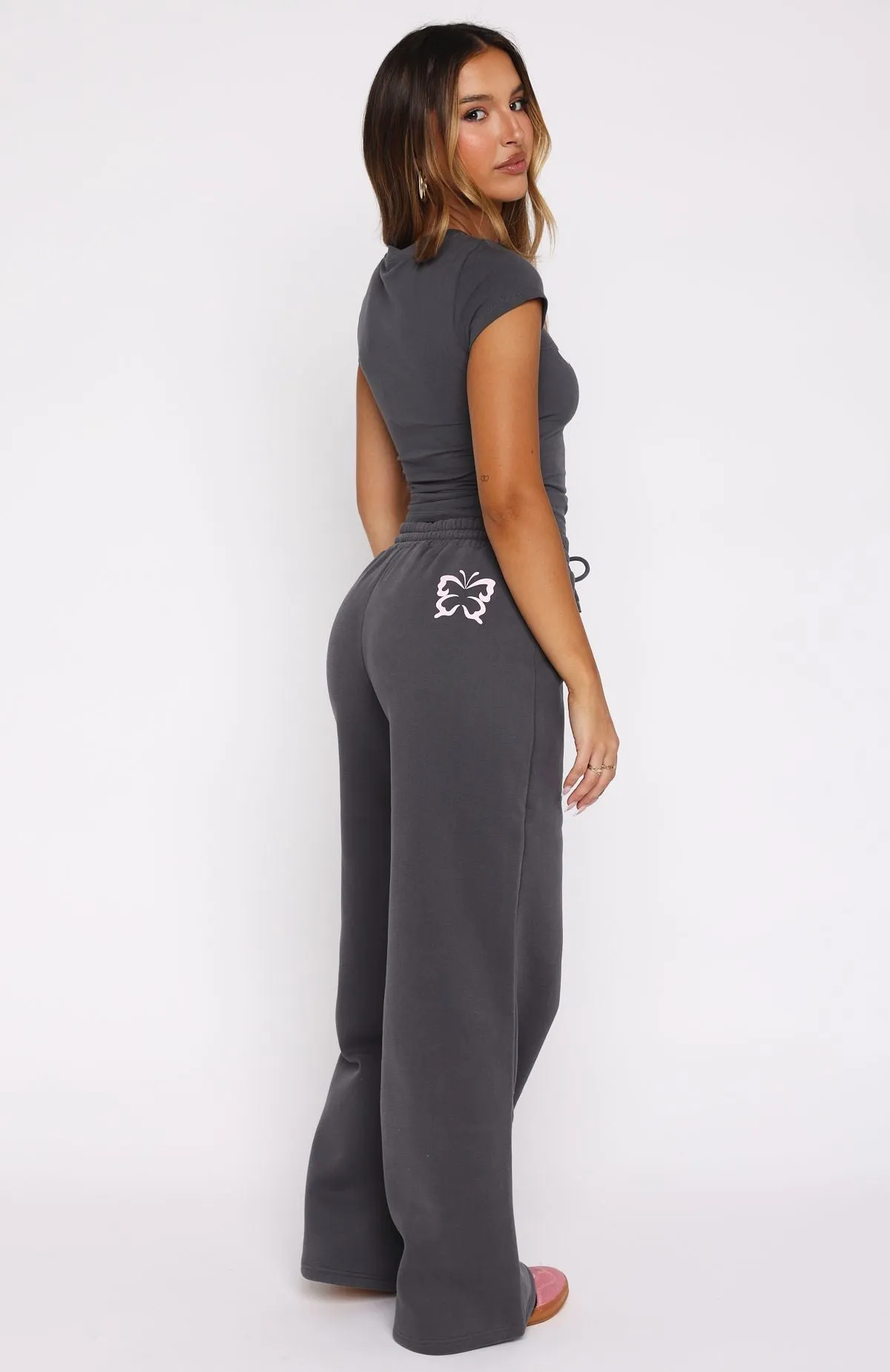Lucky Thirteen Audrina Wide Leg Sweatpants Volcanic Soft Piece