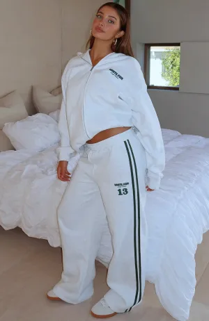 Lucky Thirteen Charise Wide Leg Sweatpants Grey Marle Stylish Staple