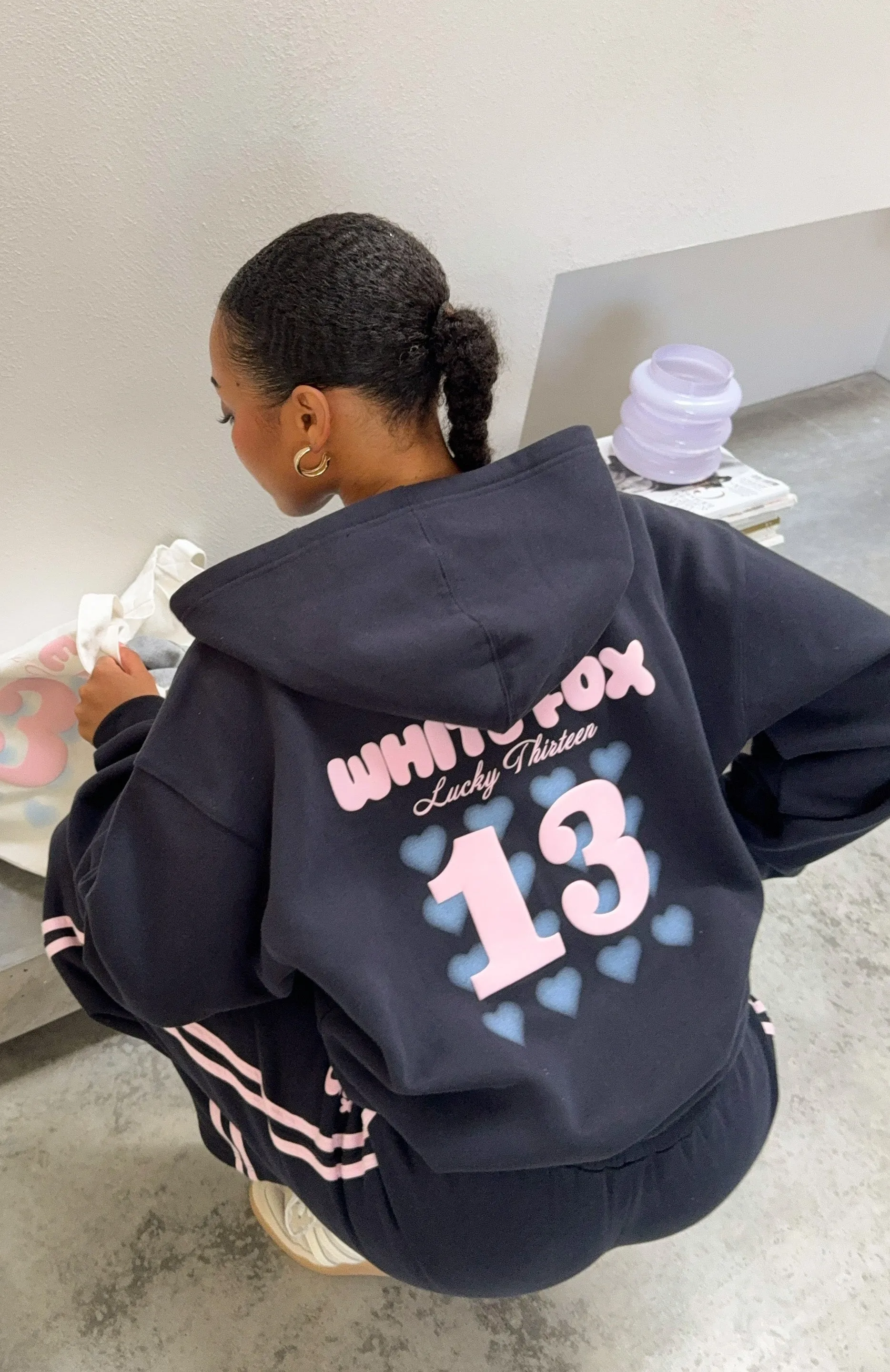 OdorResistant Treatment Lucky Thirteen Charise Zip Front Hoodie Navy