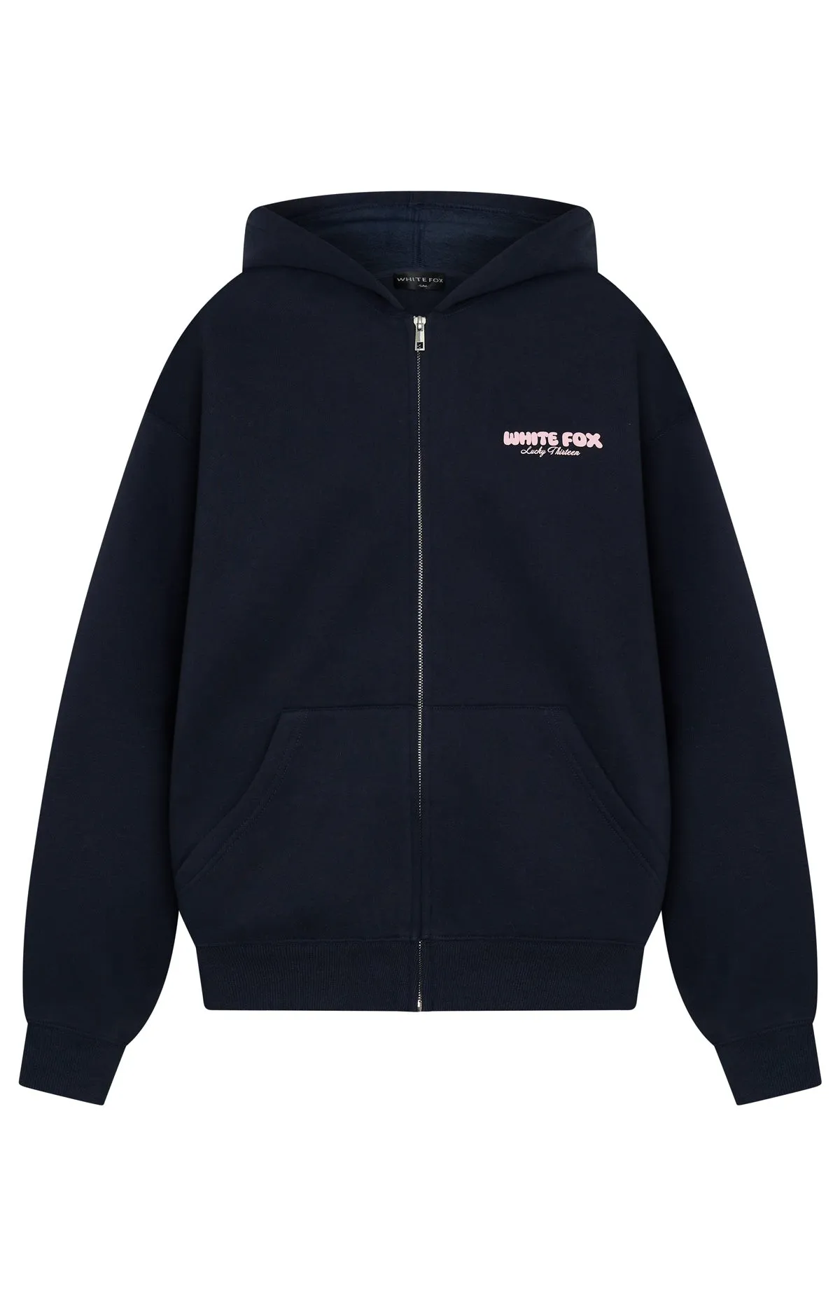Gentle Wash Process Lucky Thirteen Charise Zip Front Hoodie Navy
