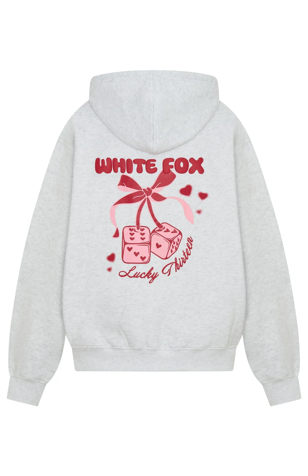 smooth zipper Quiet Tone Lucky Thirteen Cheyenne Oversized Hoodie Grey Marle