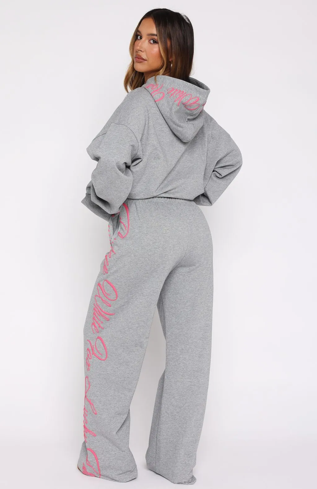 Lucky Thirteen Shaya Wide Leg Sweatpants Dark Grey Marle Fall Comfort
